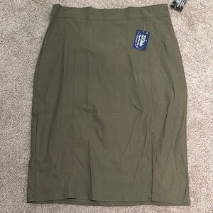 RockSteady Green Pencil Skirt Knee-Length Casual